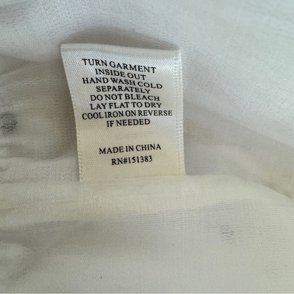 Current Air White Floral Tie Neck Ruffle A Line Swing Womens Size M Knee Length - Picture 15 of 15